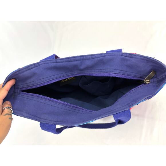 Laurel Burch Woof Dog Medium Tote Bright Furry Friend Travel Bag - Picture 15 of 16